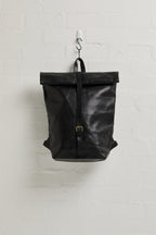 Anh Leather Rolltop Backpack - Sang Black