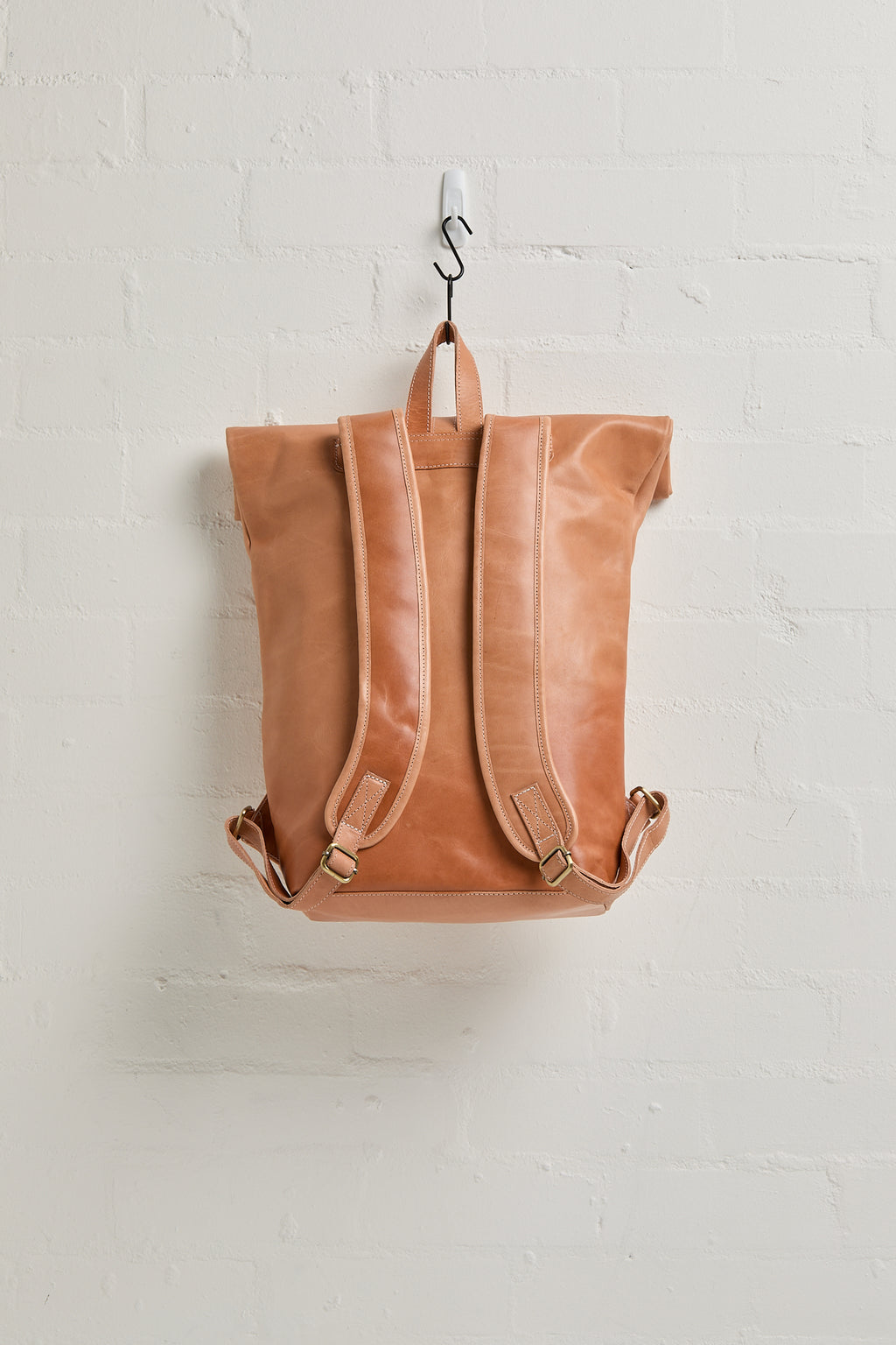 Anh Leather Rolltop Backpack - Pititi Peach