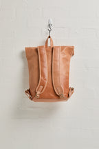 Anh Leather Rolltop Backpack - Pititi Peach