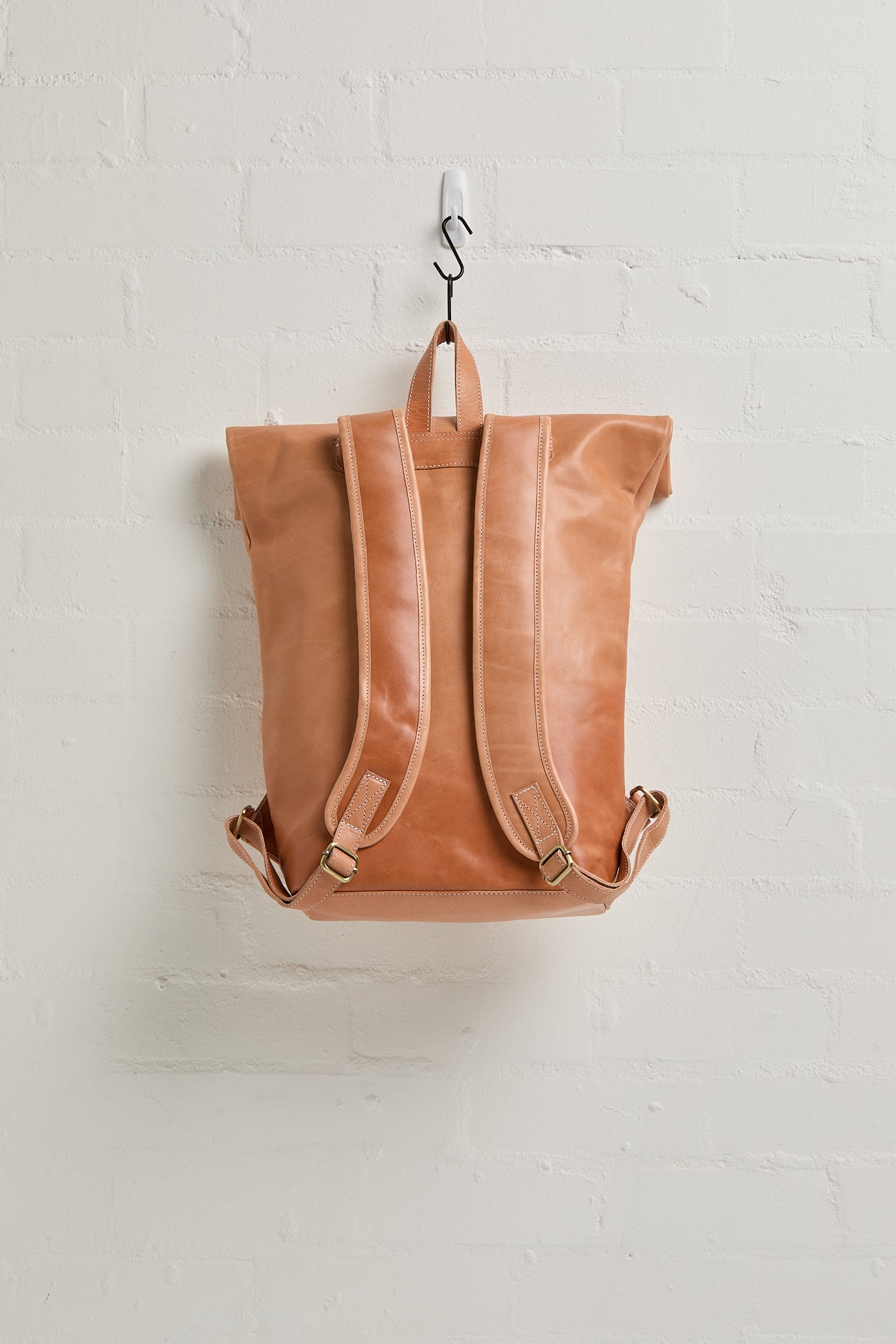 Anh Leather Rolltop Backpack - Pititi Peach