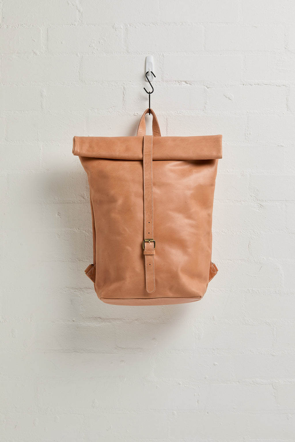Anh Leather Rolltop Backpack - Pititi Peach