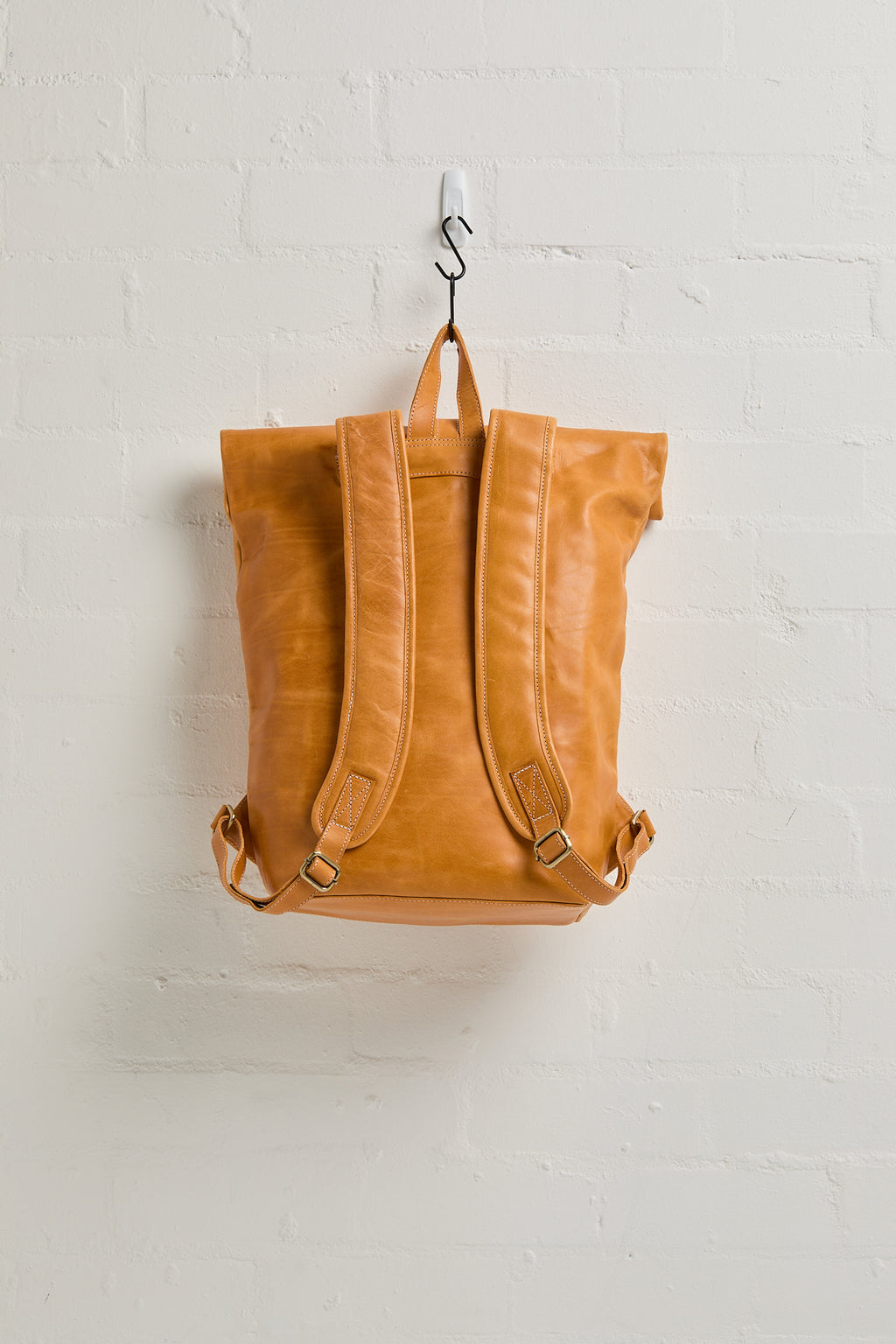 Anh Leather Rolltop Backpack - Mutsu Tan