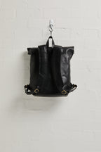 Mainichi Leather Rolltop Backpack - Sang Black