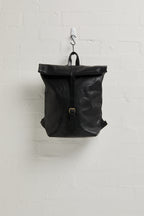 Mainichi Leather Rolltop Backpack - Sang Black