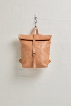 Mainichi Leather Rolltop Backpack - Pititi Peach