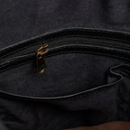 Mainichi Leather Rolltop Backpack with pockets - Sang Black