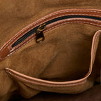 Mainichi Leather Rolltop Backpack with pockets - Pititi Peach