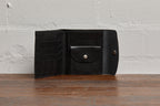 Zenbu Leather Wallet with cardholders and pocket- Sang Black